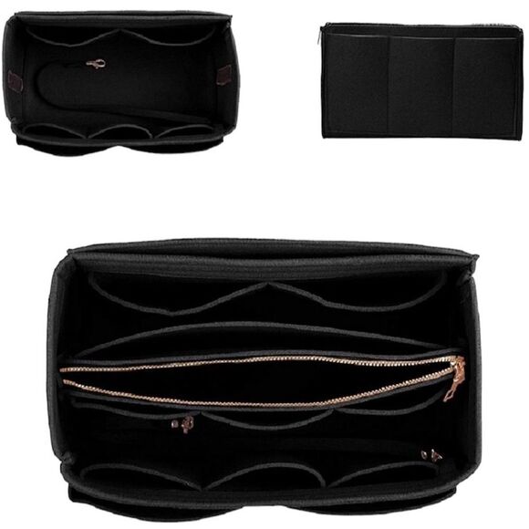 Black felt purse organizer NWT XL - Picture 4 of 4